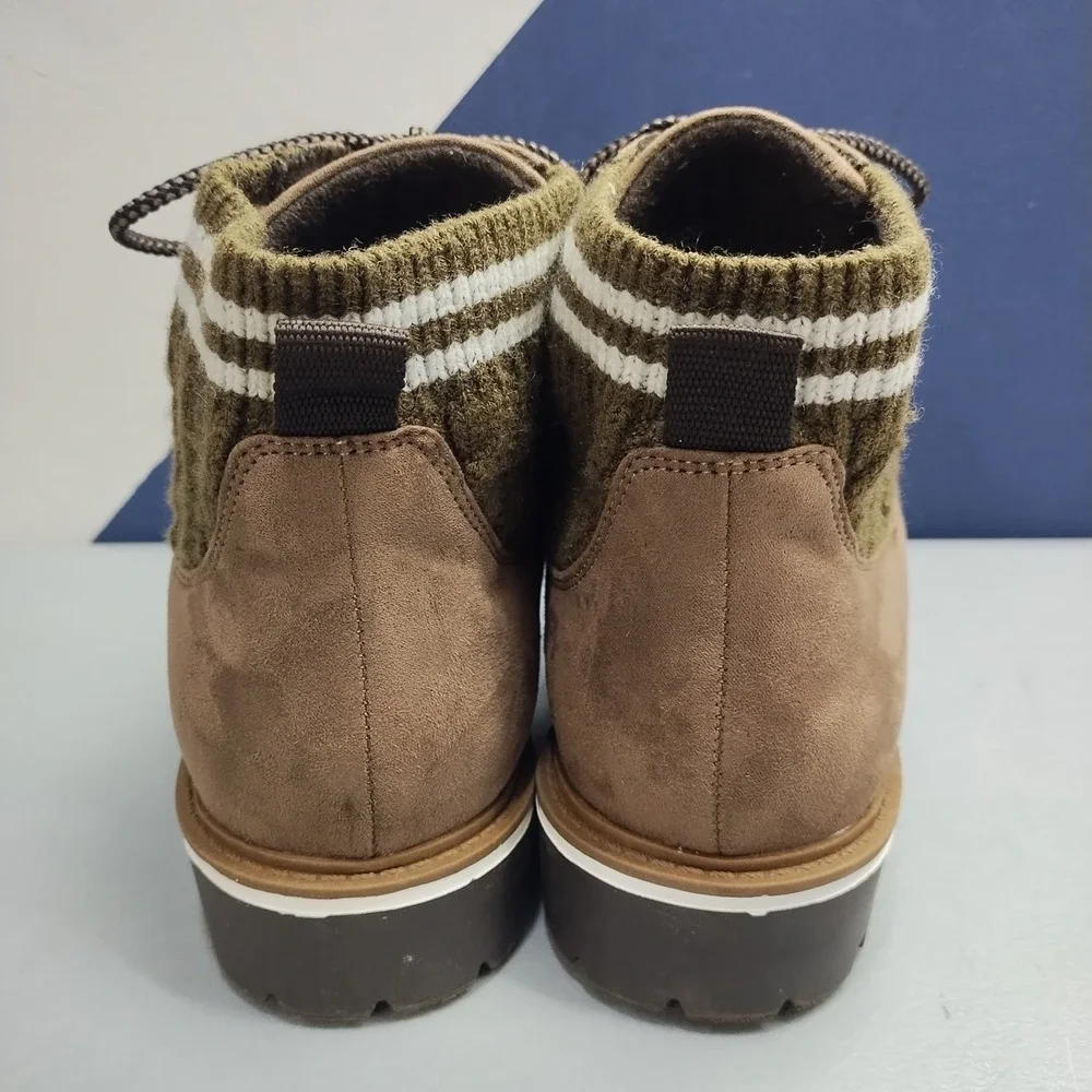 Torrid Knit Hiker Boots Womens US 8W Multi Upper Fabric Round Toe Lace Up EUC